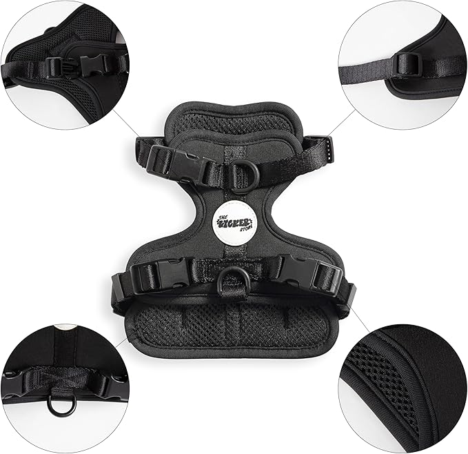 HNS1000I Arlo Extra Small Adjustable Soft Padded No Pull Pet Harness with 3 Buckles and 3 Leash Clips, Bitters