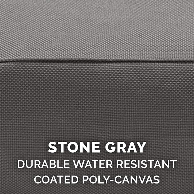Furhaven Water-Resistant Orthopedic Dog Bed for Large Dogs w/ Removable Washable Cover, For Dogs Up to 95 lbs - Indoor/Outdoor Logo Print Oxford Polycanvas Mattress - Stone Gray, Jumbo/XL