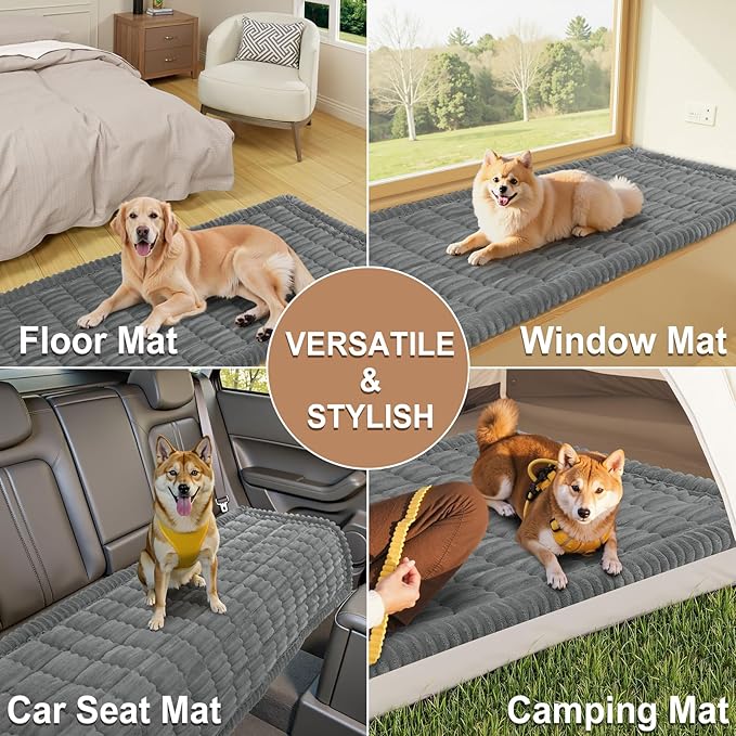 Smiry Couch Cover for Dogs Washable, Non Slip Fuzzy Pet Couch Covers for 3 Cushion Sofa Pet Friendly, Thick Soft Sofa Slipcovers Cushion Protector (Dark Grey, 27.6" x 88")