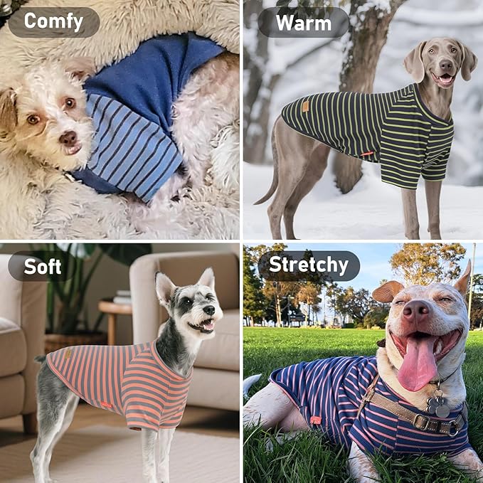 KYEESE 3Pack Dog Sweater Comfy Pet Fleece Sweater Soft Pet Coat Lightweight Dogs Sweatshirt Stretchy Cat Clothes Cat Sweaters with Sleeves Pullover Dog Sweaters for Small Dogs Girl for Cold Weather