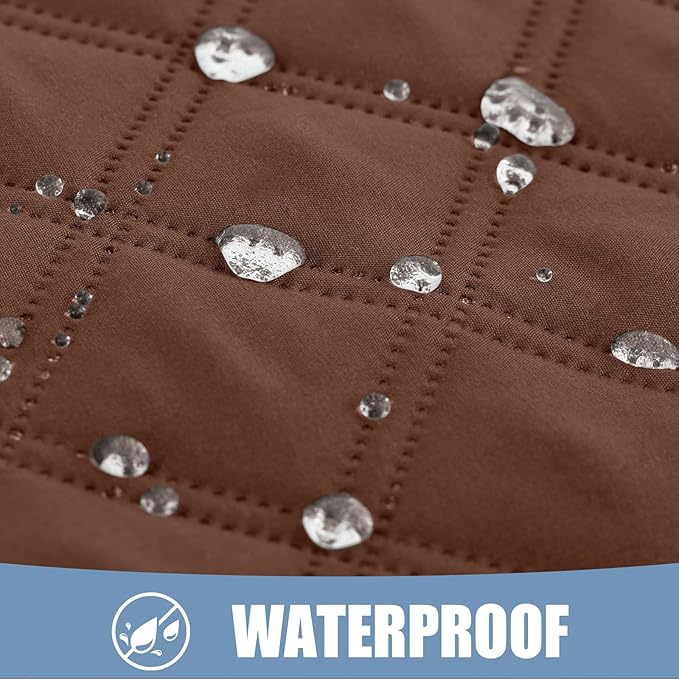 Smiry Waterproof Dog Bed Cover Pet Blanket, Soft Washable Dog Blanket for Furniture Bed Couch Sofa Reversible, Checkered (52"x82", Brown/Brown)