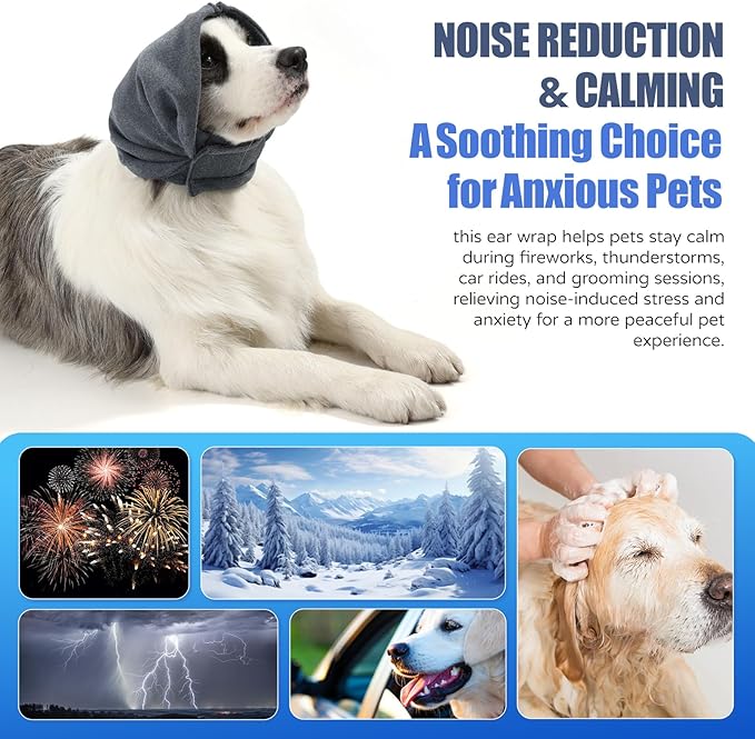 Dog Calming Hoodie, Reducing Noise Wrap, Dog Ear Muffs Noise Protection