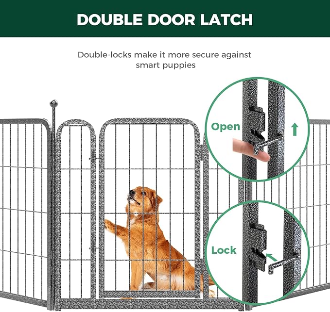 FXW Aster Dog Playpen Designed for Yard, 24inch 16 Panels