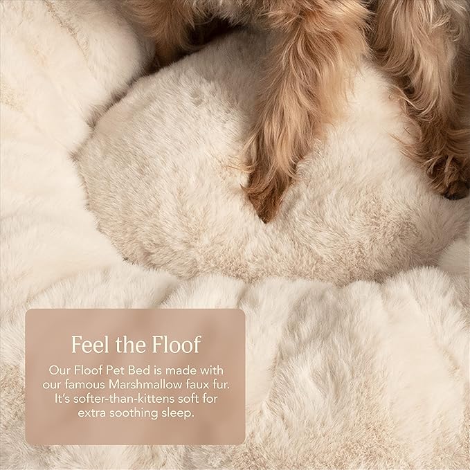 UnHide Floof Pet Bed - Large (35" x 12") - Extra Soft Dog Bed - Removable Faux Fur Cover - Machine Washable - Helps Ease Pet Anxiety & Provides The Perfect Sleep - Deer