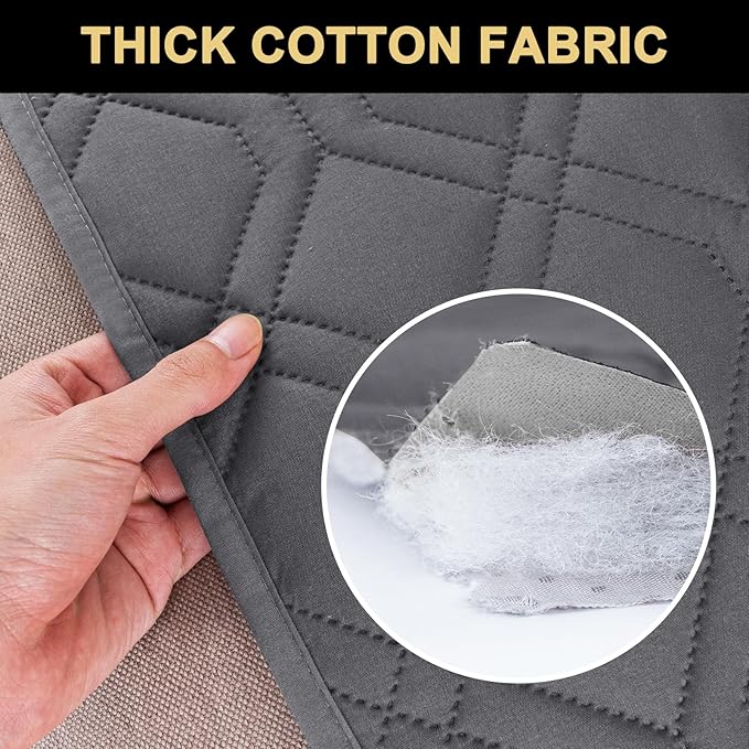 PrinceDeco Waterproof Couch Cover for Dogs Washable Dog Blanket for Bed Couch Sofa Outdoor Bed Cover with Non-Slip Back(32x82 Inch,Grey)