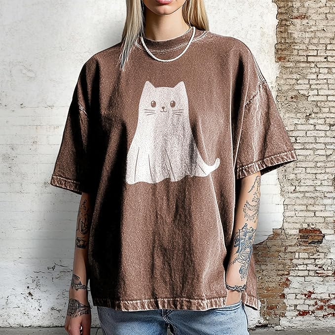Womens Shirt Summer Graphic T-Shirt Plus Size Casual Loose Cotton Tops Girls Easter Shirt Short Sleeve Tees