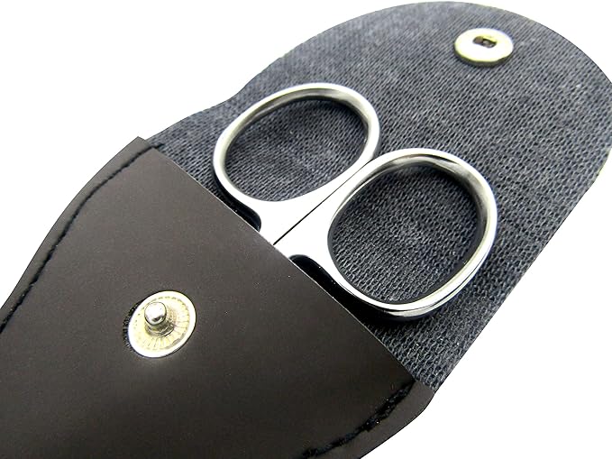 Rounded Stainless Steel Small Hair Scissors – Rounded Tip Scissors for Nose Hair, Mustache, Beard, Eyebrows, Eyelashes, and Baby Nails.
