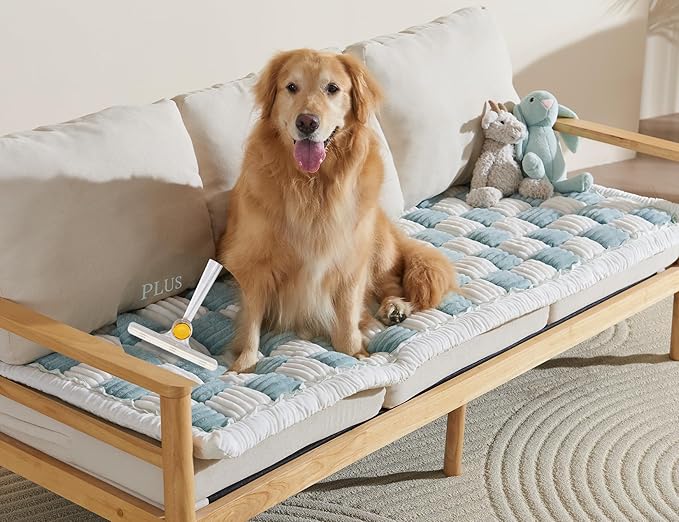 Couch Cushion Cover for dogs Sofa Cover Washable Pet Love Seat Couch Covers for Sofa Slipcovers Couch Protector Blanket for Dogs Sofa Cushion Covers for Pets Washable Pad Blue 70x150cm/27.6x59in