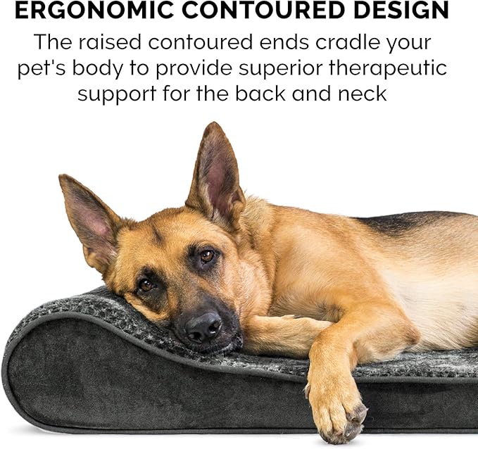 Furhaven dog bed Luxe Lounger Gray, Jumbo/XL W/same size waterproof liner