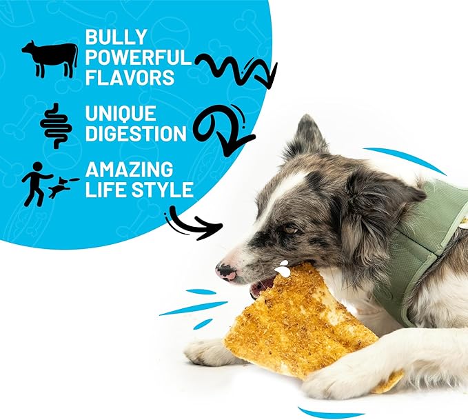 Sitka Farms Bully Dusted Cow Ears for Dogs 8 Count - Premium Rawhide Free Dog Chews - Beef Natural Dog Treats - Doggie Dental Care - Healthy Long Lasting Beef Ear
