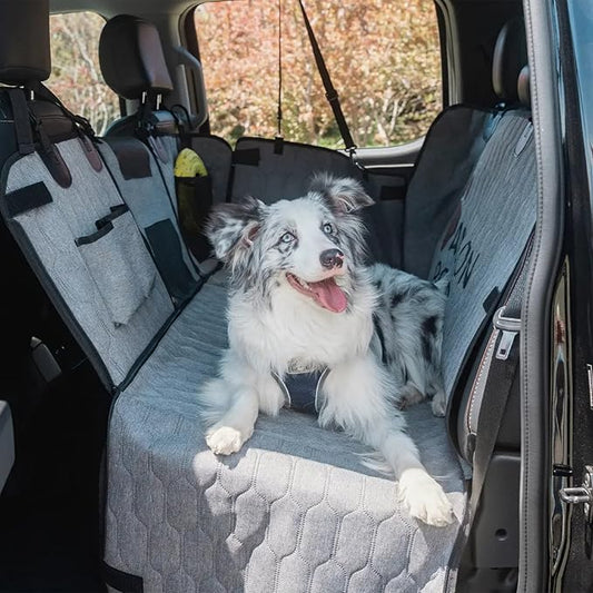 Medium Back Seat Extender for Dogs, Hard Bottom Platform for Cars, SUVs & Mid-Size Trucks, Waterproof – Rigid Back Seat Cover for Dogs