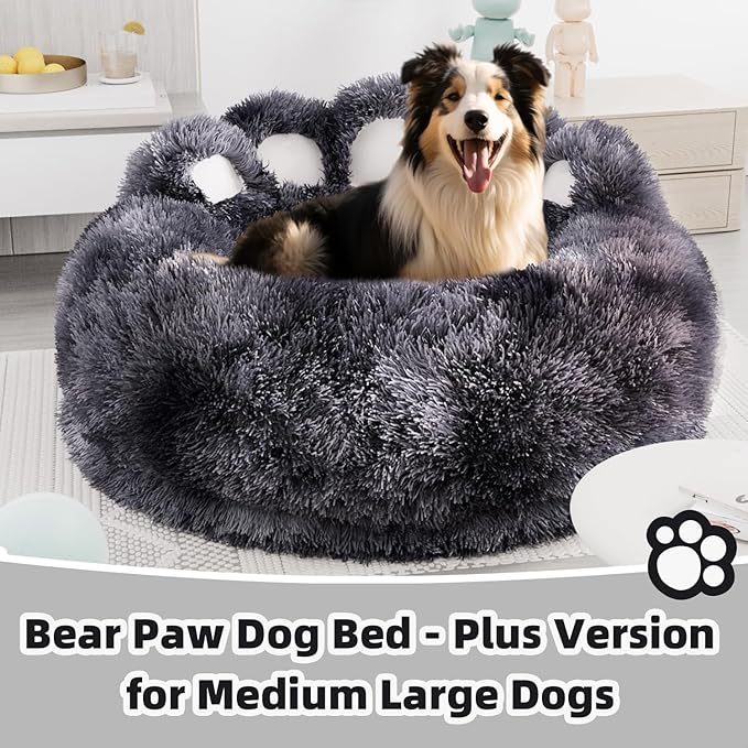 Cute Dog Bed Medium Large Size Dogs Beds Couch Pet Bed with Washable Removable Cover Egg Crate Foam Waterproof Orthopedic Dog Beds(Tie-Dyed Dark Grey,XL)
