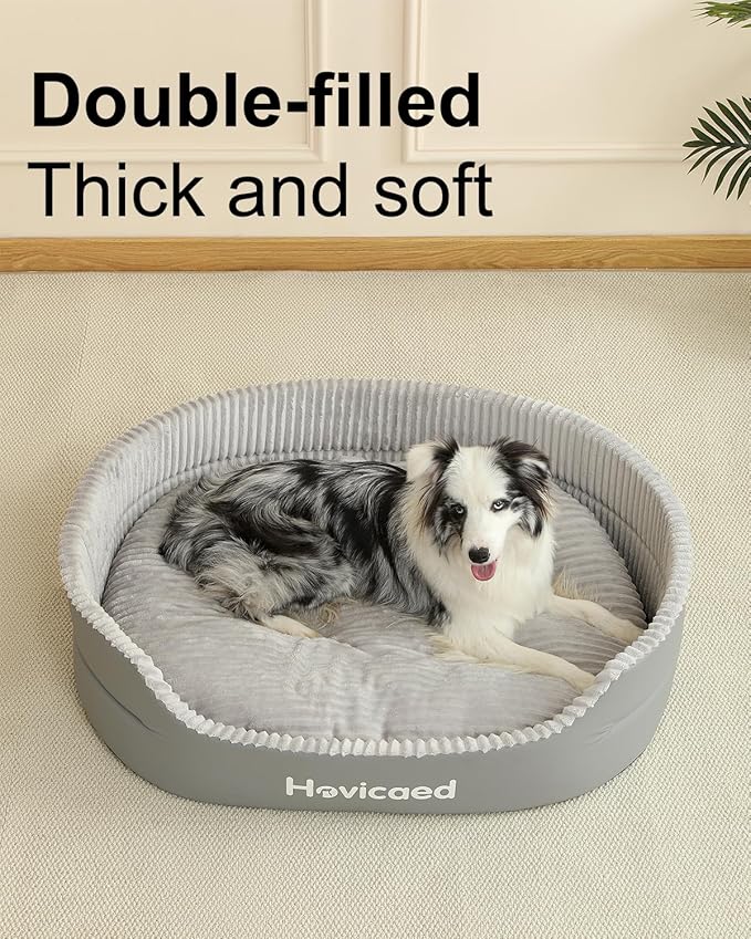 Hovicaed Dog Bed Medium Size Dog, Orthopedic Dogs Couch Bed, Waterproof Pet Bed with Removable Mat,Non-Slip Bottom 31.1x24.1inch XL