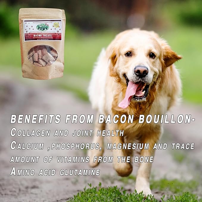 Dog Treats | Bacon 100mg of Hemp Per Bag | 100% Natural and Non GMO | Offers Your Pet Hip, Joint, and Muscle Support | Aids with Anxiety,Stress, and Pain