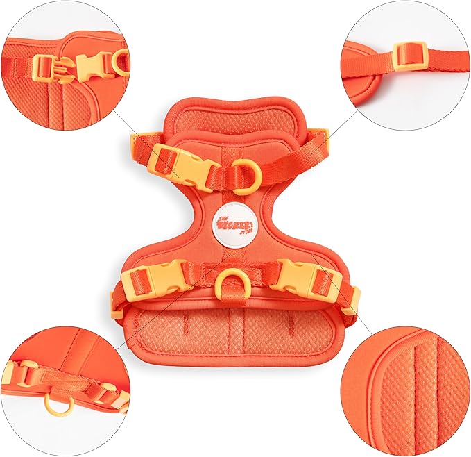 HNS1000A Arlo Extra Small Adjustable Soft Padded No Pull Pet Harness with 3 Buckles and 3 Leash Clips, Aperol