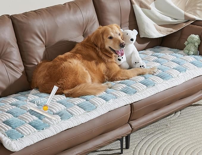 Couch Cushion Cover for dogs Sofa Cover Washable Pet Love Seat Couch Covers for Sofa Slipcovers Couch Protector Blanket for Dogs Sofa Cushion Covers for Pets Washable Pad Blue 70x210cm/27.6x82.7in