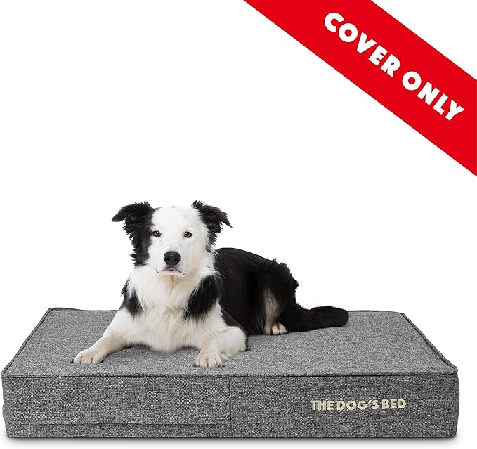 The Dog's Bed Replacement Outer Cover ONLY (Outer Cover ONLY - NO Bed, NO Waterproof Inner) for The Dog's Bed, Washable Fabric, Large 6 Inches (Grey Linen)