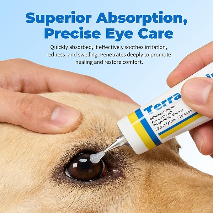 Pet Eye Care Cream for Cats, Dogs, Horses & Bird – Lubricates & Helps Clear Discharge – Triple Pack (3 × 3.5 g)