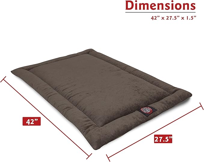 Majestic Pet Orthopedic Memory Foam Dog Crate Mat - Plush Pet Bed Pad for Crates & Kennels | USA Crafted | 42"x26" Villa Storm