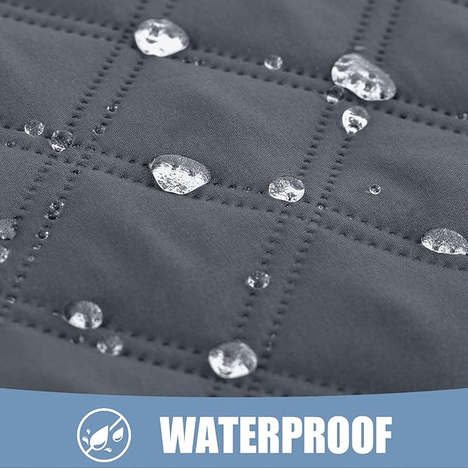 Smiry Waterproof Dog Bed Cover Pet Blanket, Soft Washable Dog Blanket for Furniture Bed Couch Sofa Reversible, Checkered (82"x82", Dark Grey/Black)