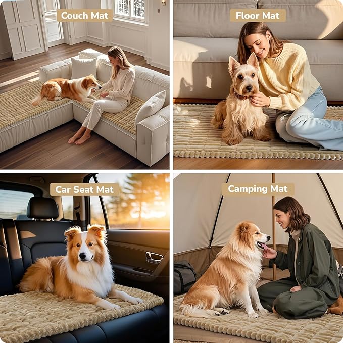 Dog Couch Cover Protector, Non-Slip Couch Covers for Dogs, Durable Pet Couch Covers for Sofa, Fuzzy Dog Blanket for Couch Bed Furniture Sofa, Washable & Pet Friendly