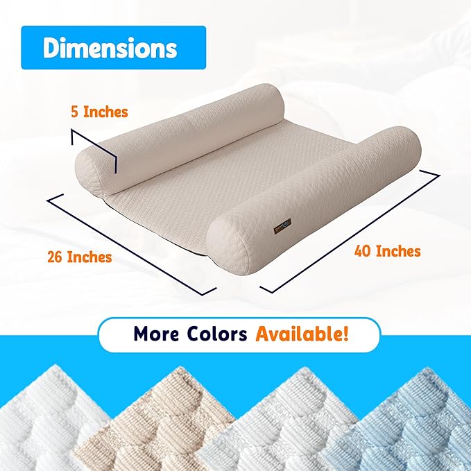 DenMate Dog Bed Co Sleeper: The First On-Bed DogBed for Your Pet. Perfect for Large/Medium Size Dogs; Helps Stabilizes Nighttime Movement to Help Improve Dog & Owners Sleep, Machine Washable.