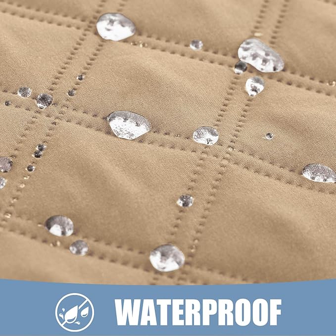 Smiry Waterproof Dog Bed Cover Pet Blanket, Soft Washable Dog Blanket for Furniture Bed Couch Sofa Reversible, Checkered (30"x53", Camel/Camel)