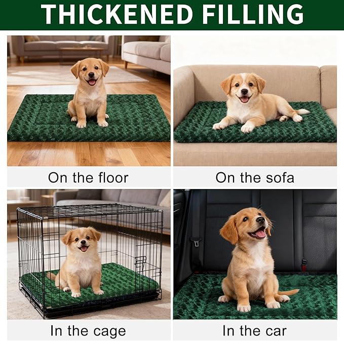 Dog Bed Mat - Comfortable Dog Kennel Pad, Multi-Purpose Crate Bed & Bed Mats for Dogs & Cats