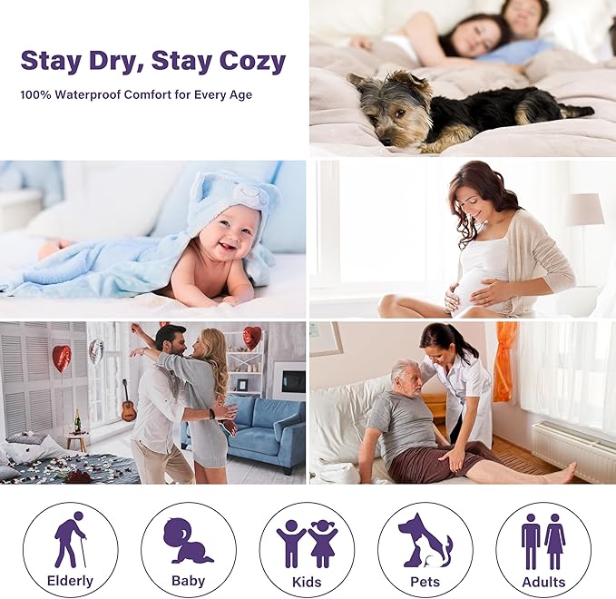 Catalonia Waterproof Blanket for Bed Intimacy, Reversible Fleece Bed Sofa Cover, Washable Liquid Proof Furniture Protector
