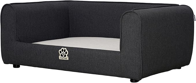 Modern high-Rise Dog Sofas are Designed for Small and Medium-Sized Pets, They are Plush Sofa beds for Cats and Small and Medium-Sized Dogs, and are Indoor pet Furniture(Grey)