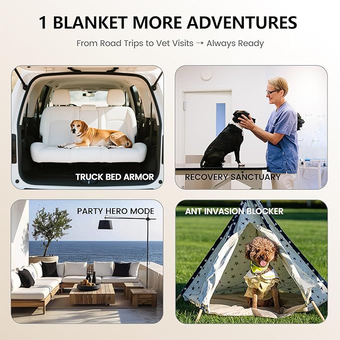 gogobunny 100% Double Sided Waterproof Dog Blanket Soft Pet Bed Cover Reversible Protect Furniture Couch Sofa Car for Puppy Cat (Dark Charcoal/Light Charcoal, 68x82 Inch (Pack of 1))