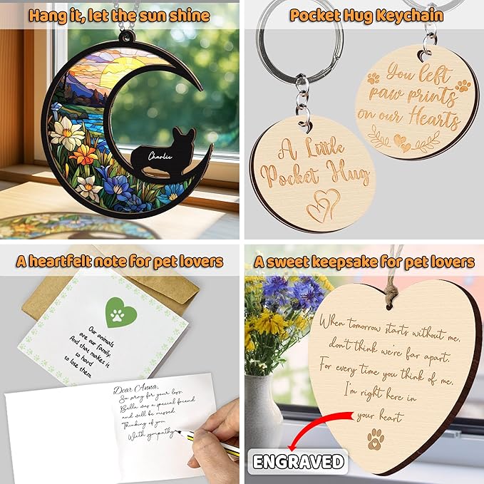 6'' Corgi Memorial Suncatcher, Personalized Name, Pet Ornament Window Car Hanging, Sympathy Gift for Loss of Pet, Passed Away Remembrance Gift for Dog Lovers 23-SS1