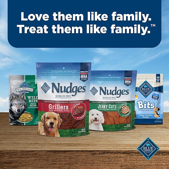Blue Buffalo Nudges Homestyle Natural Dog Treats Chicken and Bacon Bag