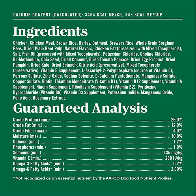 Nutro Natural Choice Chicken & Brown Rice Senior Dog Food Dry Recipe, 13 lb. Bag