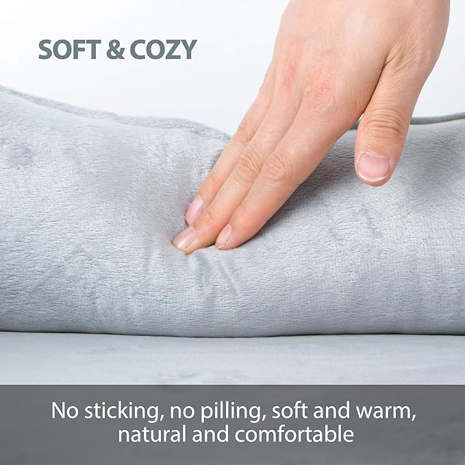 Fida Orthopedic Dog Bed with Memory Foam Base - Dog Lounge Sofa with Removable Washable Cover, Pets Couch Beds for Small Dogs & Cats (Medium, Grey)