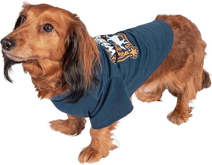Wrangler Pink Dog T-Shirt Medium – Western Cowboy Rope Buckle Logo Dog Tshirt for Medium Dogs, Soft Comfortable Tee