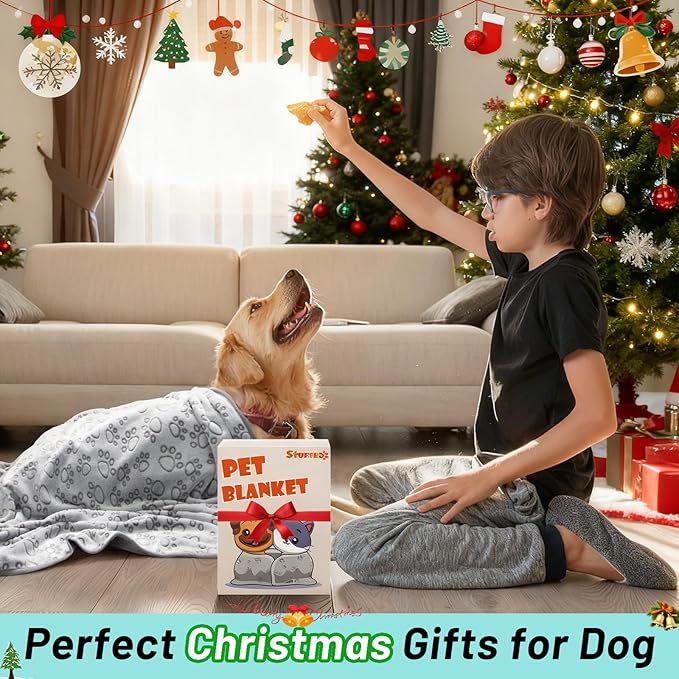 Stuffed Small Dog Blanket for Puppy Cat Bed, Washable Indoor Dog Beds & Furniture, Soft 24 * 32 inches Blanket Small Pet Supplies