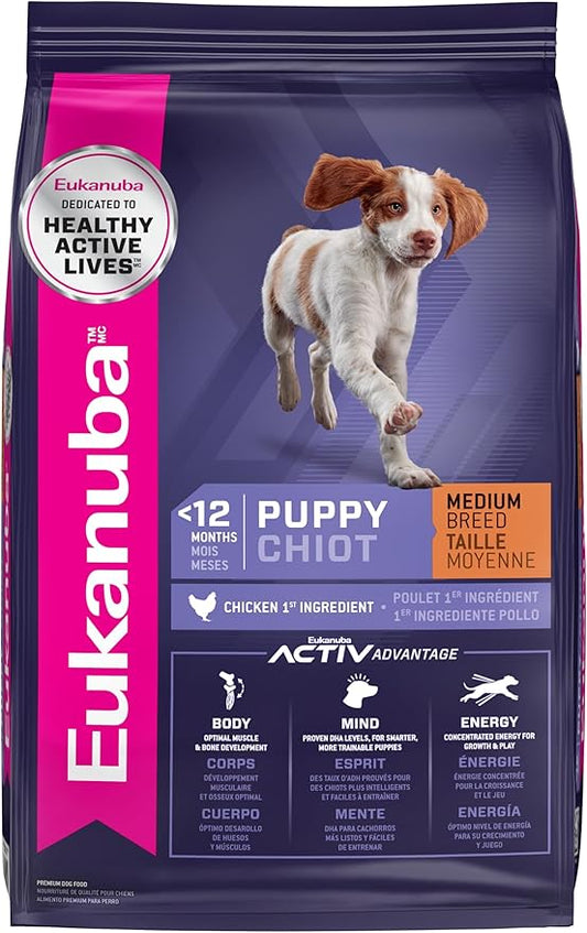 Eukanuba Puppy Medium Breed Dry Dog Food, 16 lb Bag
