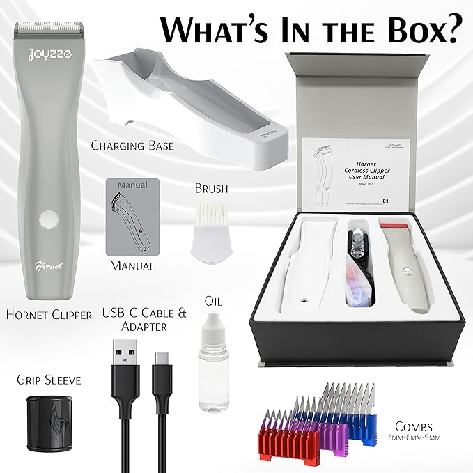 Hornet 5-in-1 Professional Pet Grooming Clipper for Dogs & Cats, Low Noise, Precision Trimmer for Trimming, Shaping & Styling