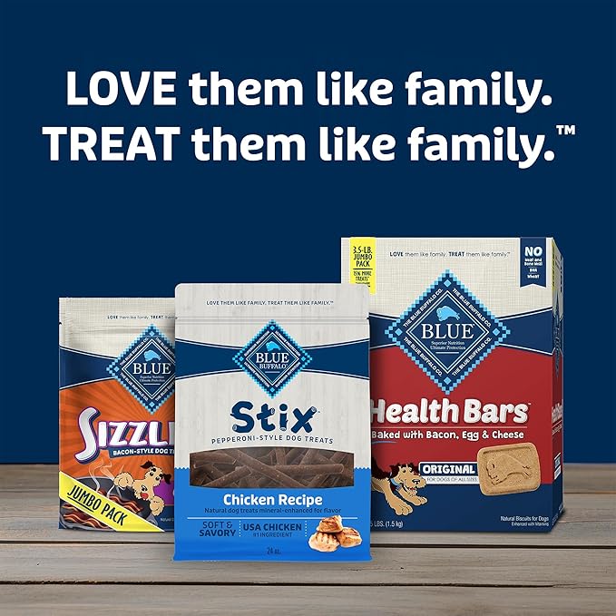 Blue Buffalo Stix Pepperoni-style Dog Treats Made with Natural Ingredients, Chicken Recipe, 24-oz. Bag