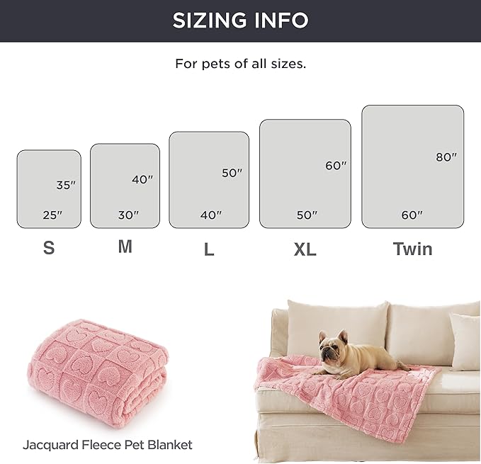 Bedsure Dog Blanket for Large Dogs Washable - Fluffy Fuzzy Puppy Cat Blanket with Premium 300GSM Coral Fleece Soft for Pet Kitten Doggy, Pink, 40x50IN
