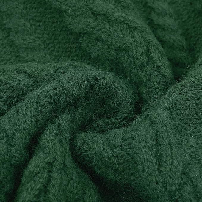 FUAMEY Dog Sweaters for Small Dogs,Cold Weather Dog Knitwear,Thick Warm Dogs Turtleneck,Pet Pullover Cable Sweater,Pets Winter Clothes for Yorkshire,Poodle Green S