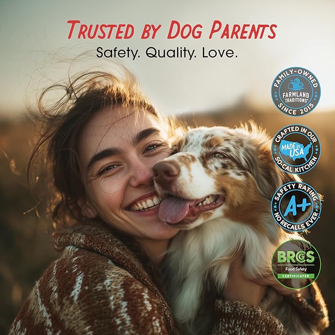 Farmland Traditions Dogs Love Sweet Potato Dog Treats, Premium Single Ingredient Human Grade Sweet Potato Dog Jerky, 1-Pound Bag