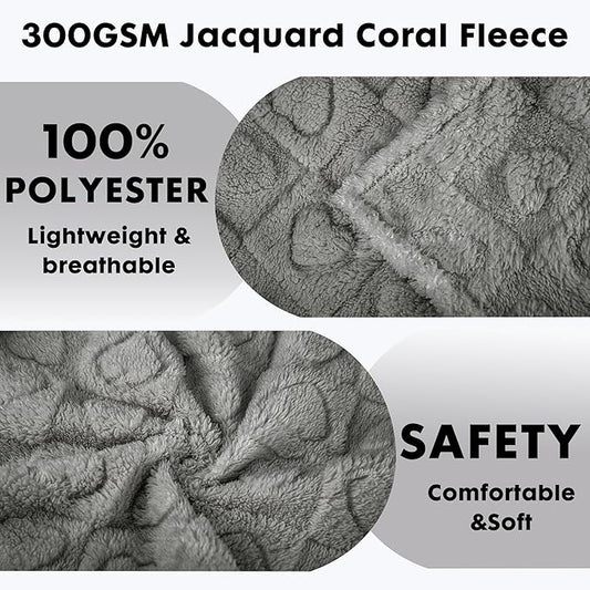 gogobunny Cozy Fleece Throw Blanket for Couch, 50x60 Inch Large Soft Blanket for Adults & Pets, 2-in-1 Machine Washable Lightweight Blanket for Bed, Travel, All Season Comfort (Anthracite, 50x60)