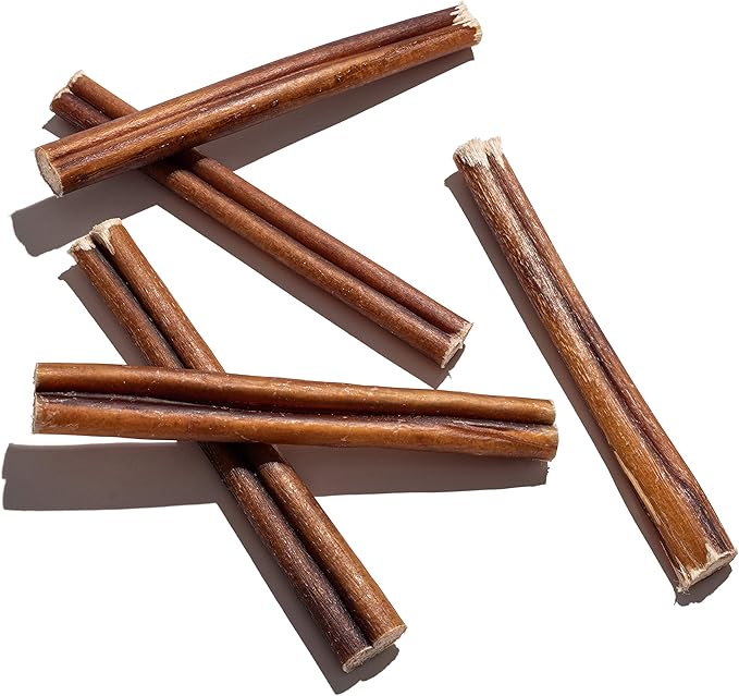 Jack&Pup 6 Inch Standard Bully Sticks for Small and Medium Dogs (25 Pack) Single Ingredient Dog Chew Bully Stick