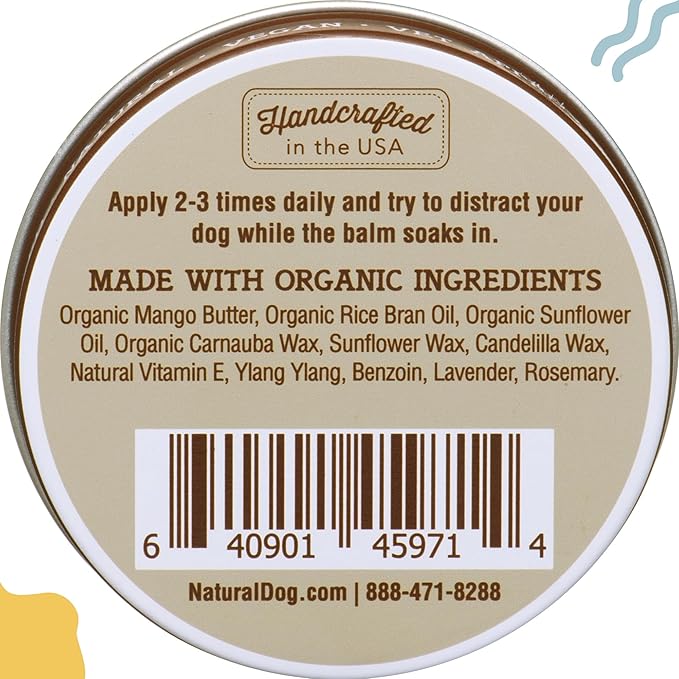 Natural Dog Company PawTection Balm 4 oz Tin – Wax-Based Paw Protector Balm with Shea & Calendula – Shields Paws from Snow, Ice, Salt, Hot Pavement & Rough Terrain – Lick-Safe, All Breeds