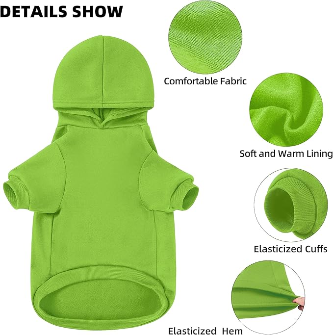 GreenJoy Dog Sweater Dog Hoodie Cold Weather Coat Hooded Sweatshirt for Puppies,Cats, Small Medium Large Dogs (Green(I Love My Dad), XX-Large)