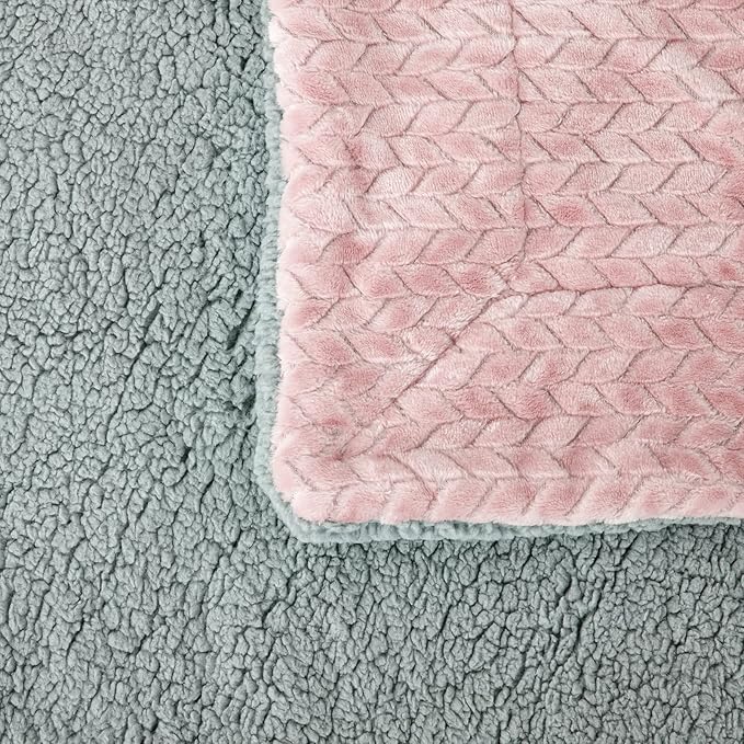 Fuzzy Blanket or Fluffy Blanket for Baby Girl or boy, Soft Warm Cozy Coral Fleece Toddler, Infant or Newborn Receiving Blanket for Crib, Stroller, Travel, Outdoor (40" x 48", MD-Sakura Pink)