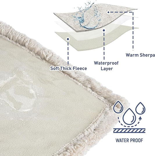 Catalonia Waterproof Bed Cover for Intimacy, Love Couples - Reversible Protector, Squirt Blanket, Splash Stain Proof - Washable, 80X90 inches, Camel