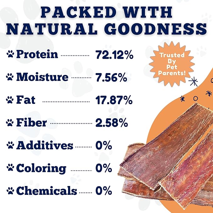 Amazing Dog Treats - Beef Esophagus Jerky for Dogs (5-6 Inch - 50 Pc/Pack) - Gullet Dog Chews